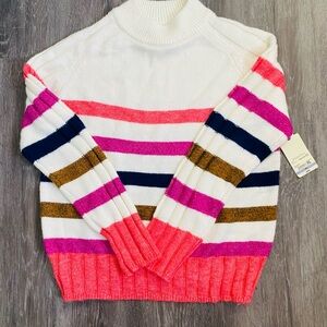 St. John Multicolor Striped Turtleneck Sweater